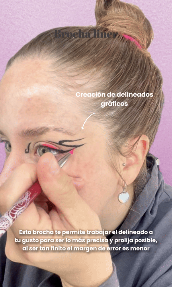 brocha para delineado liners ga makeup x caro arjona
